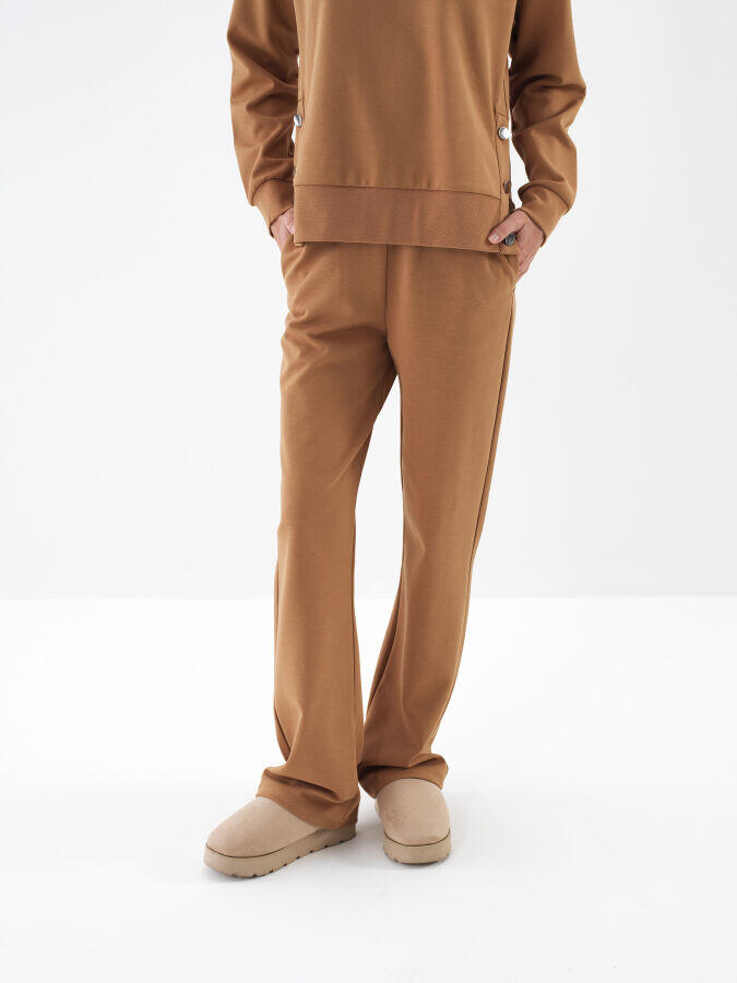 Xint Toptan Camel Pamuk Dokulu Regular Fit Sweat Pantolon