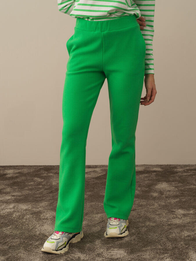 Xint Toptan Yeşil Pamuk Dokulu Regular Fit Sweat Pantolon