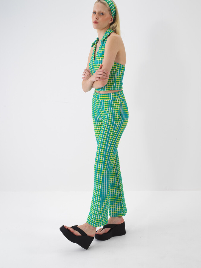 Yeşil Doğal Dökümlü Regular Fit Sweat Pantolon