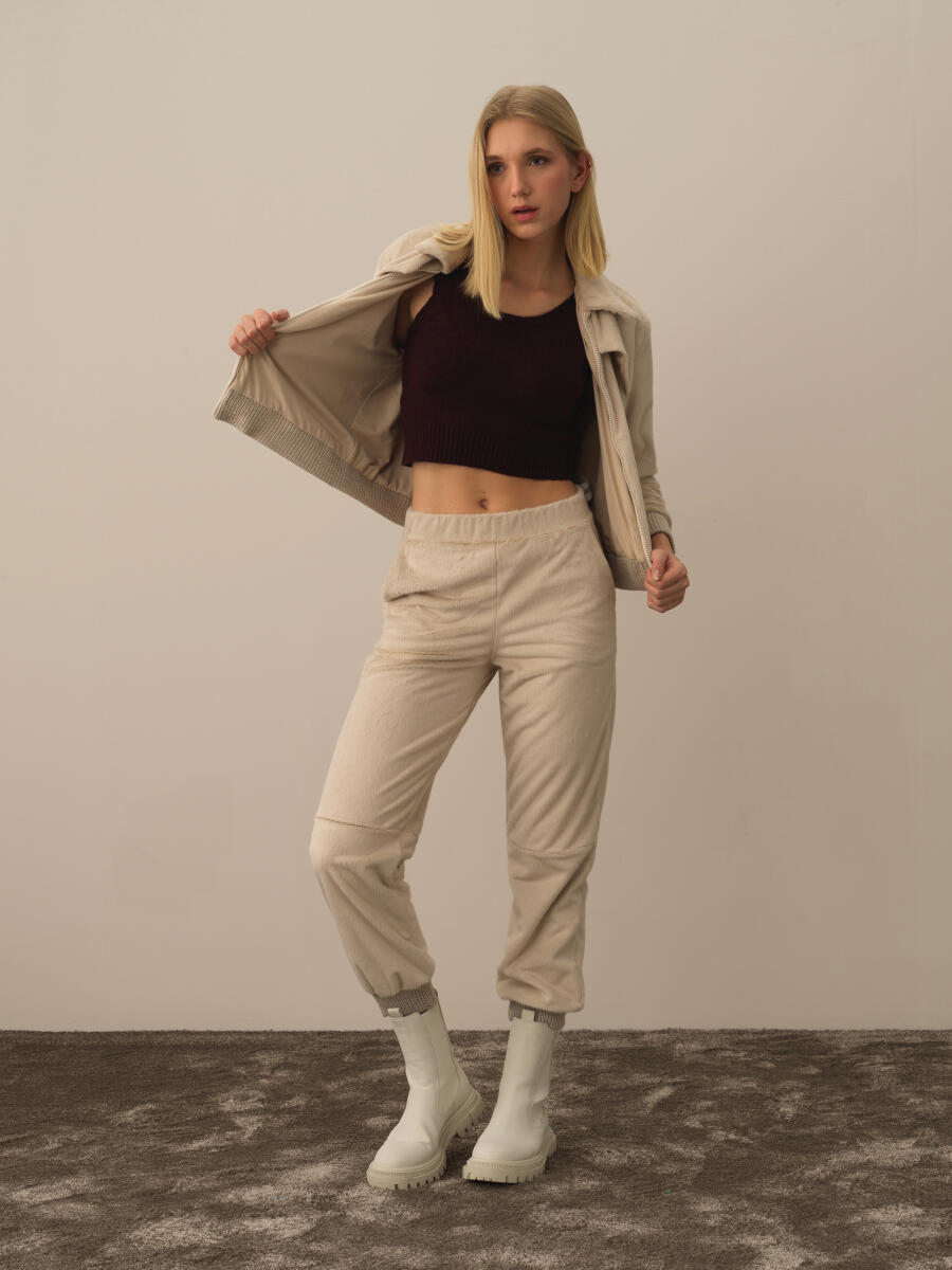 Bej Formunu Koruyan Oversize Sweatmont - 3