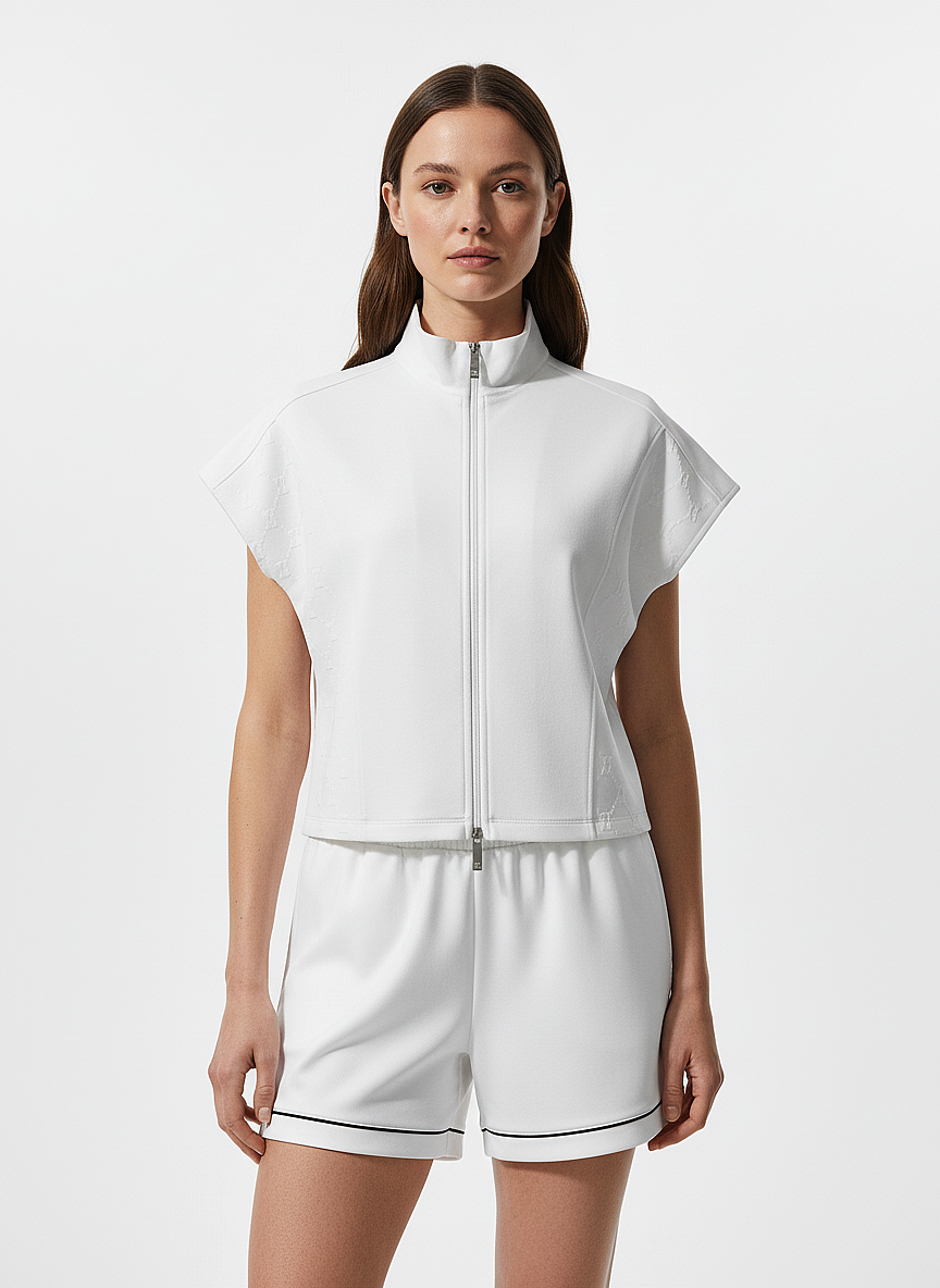 Beyaz Pamuk Dokulu Oversize Sweatmont (1)
