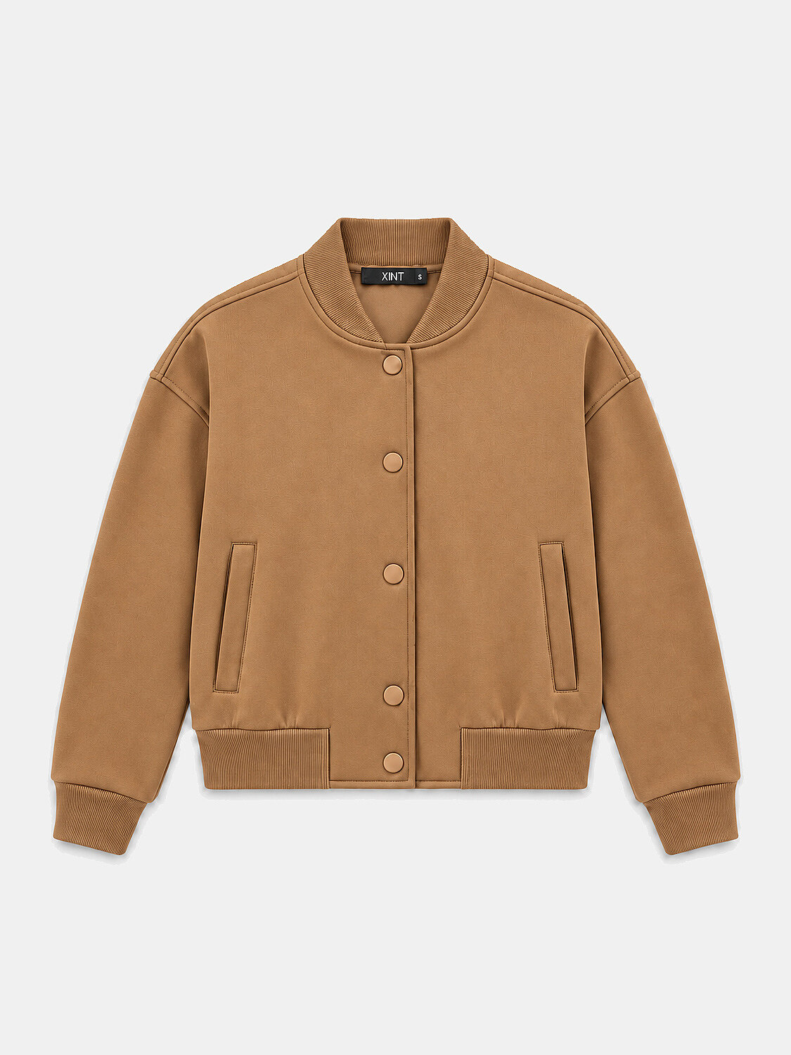 Camel Oversize Bomber Yaka Pamuklu Sweat Mont