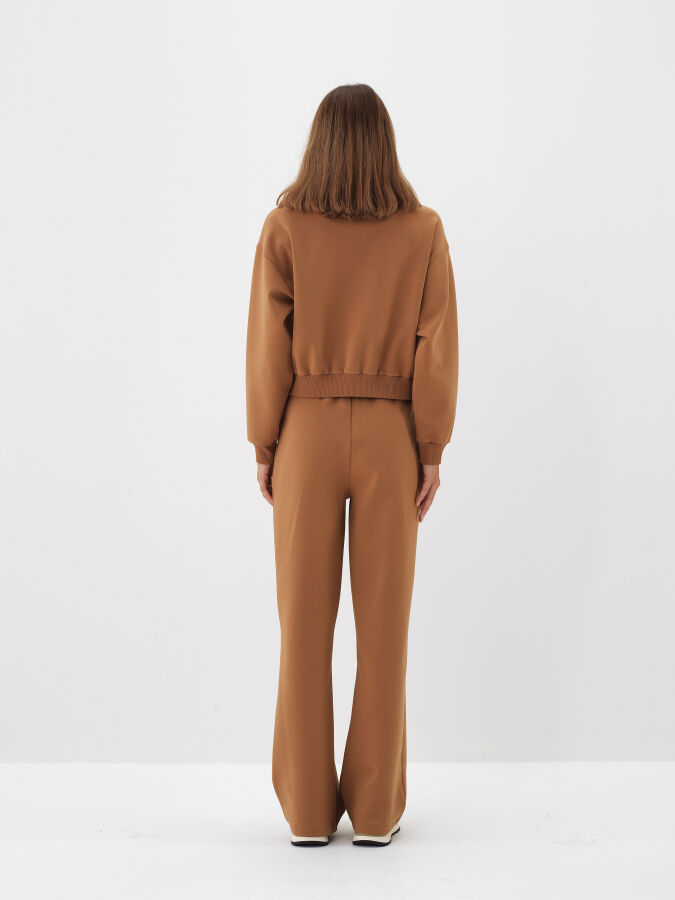 Camel Pamuk Dokulu Oversize Sweatmont - Xint