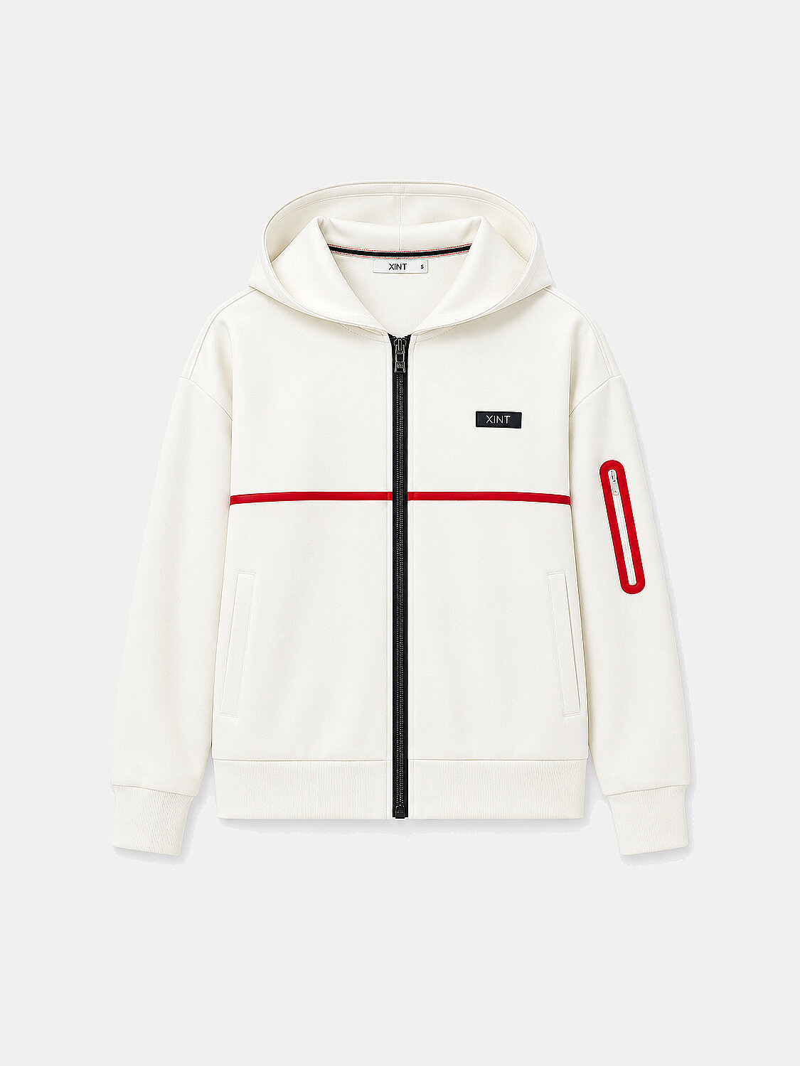 Ekru Esnek Dokulu Oversize Sweatmont