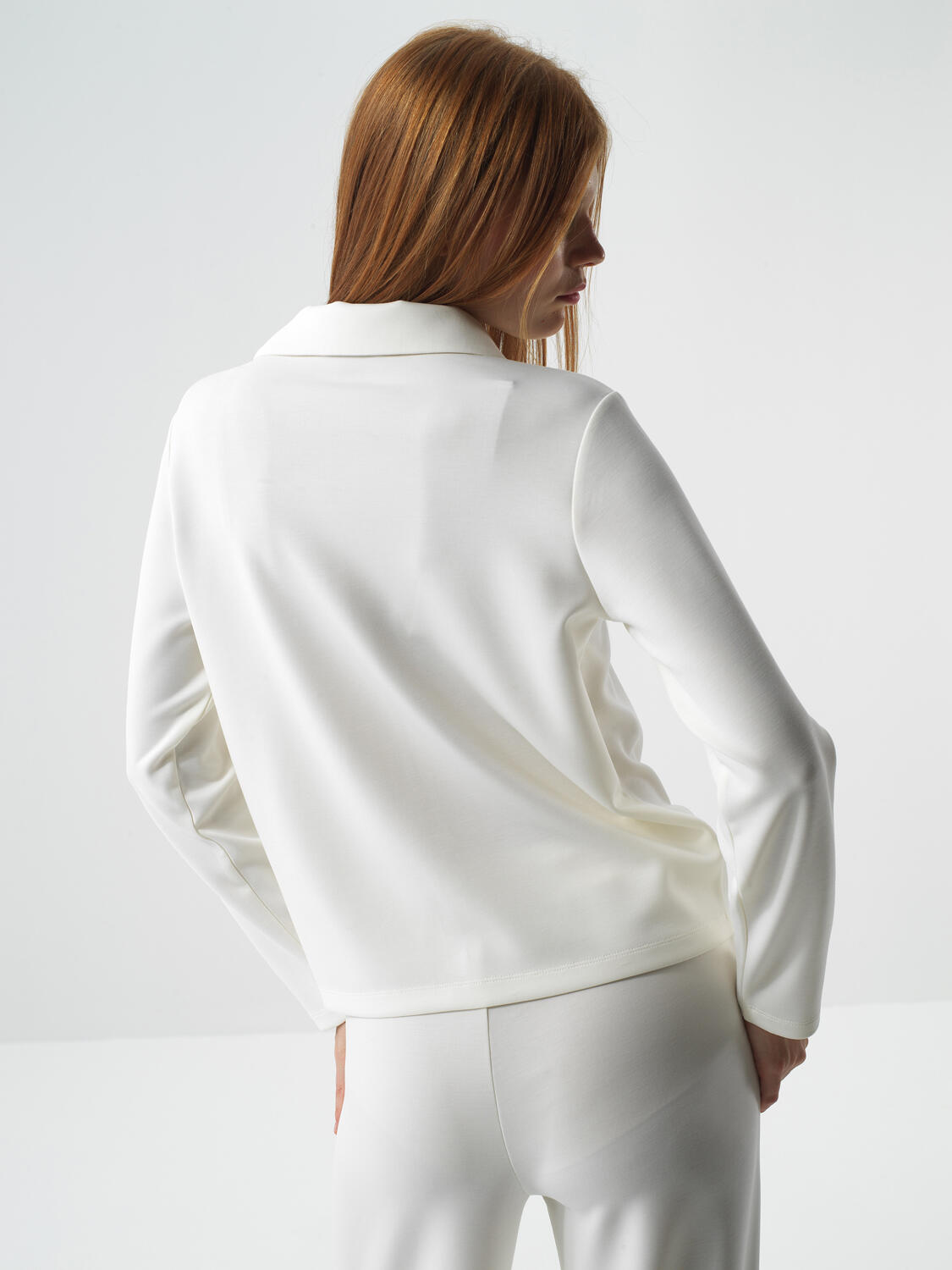 Ekru Modal Dokulu Regular Fit Sweatmont - 4