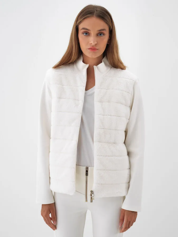 Ekru Pamuk Dokulu Regular Fit Sweatmont - 1