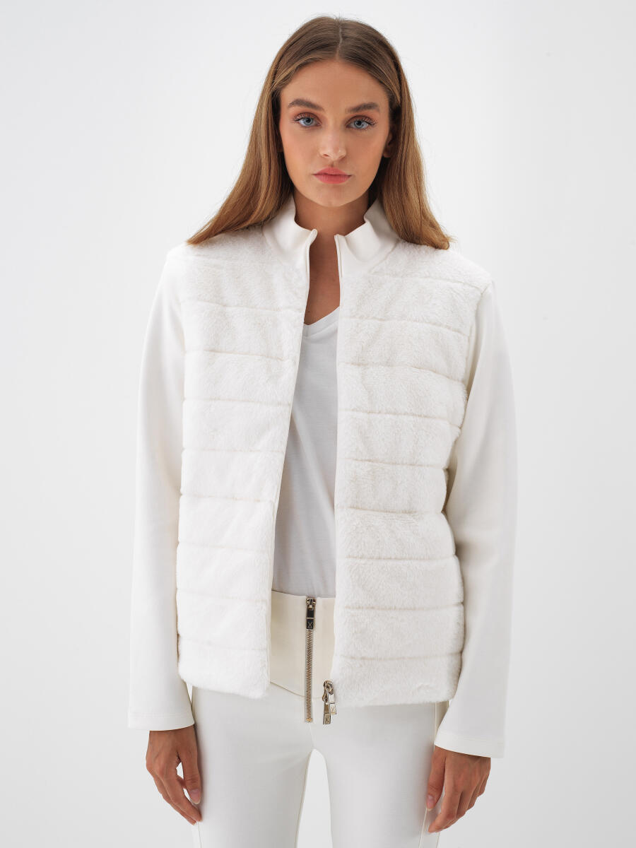 Ekru Pamuk Dokulu Regular Fit Sweatmont - 1