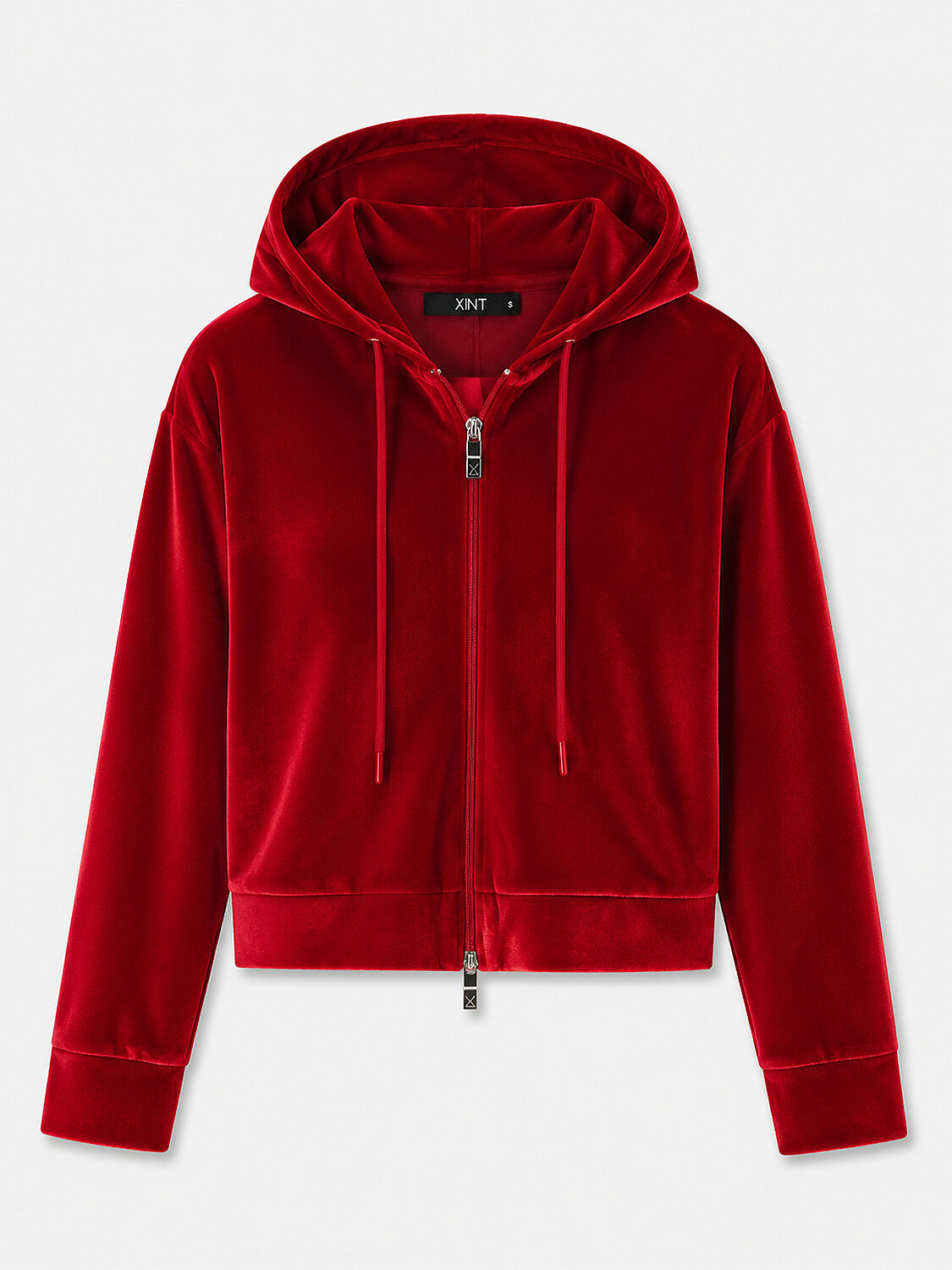 Kırmızı Lüks Dokulu Soft Kadife Regular Fit Sweatmont - 6