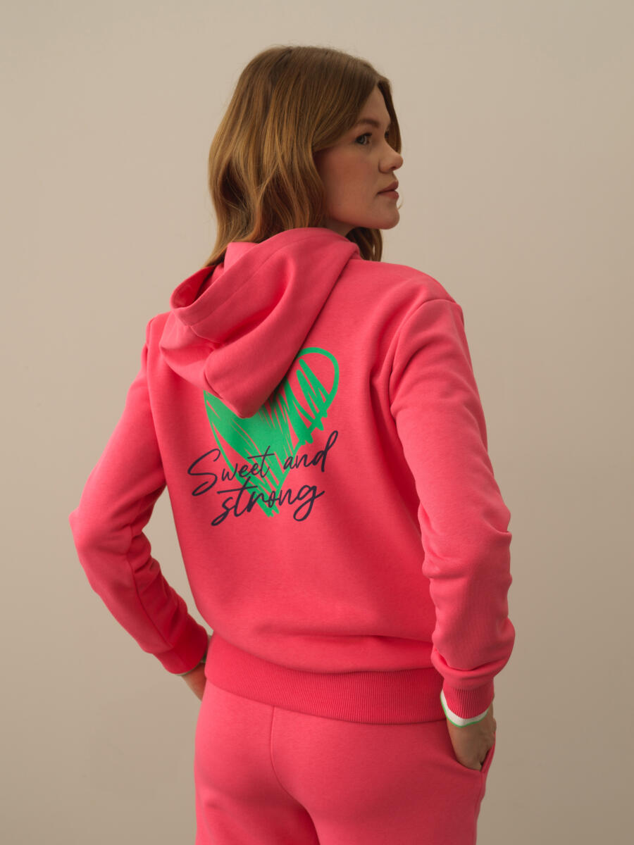 Pembe Pamuk Dokulu Oversize Sweatmont - 4