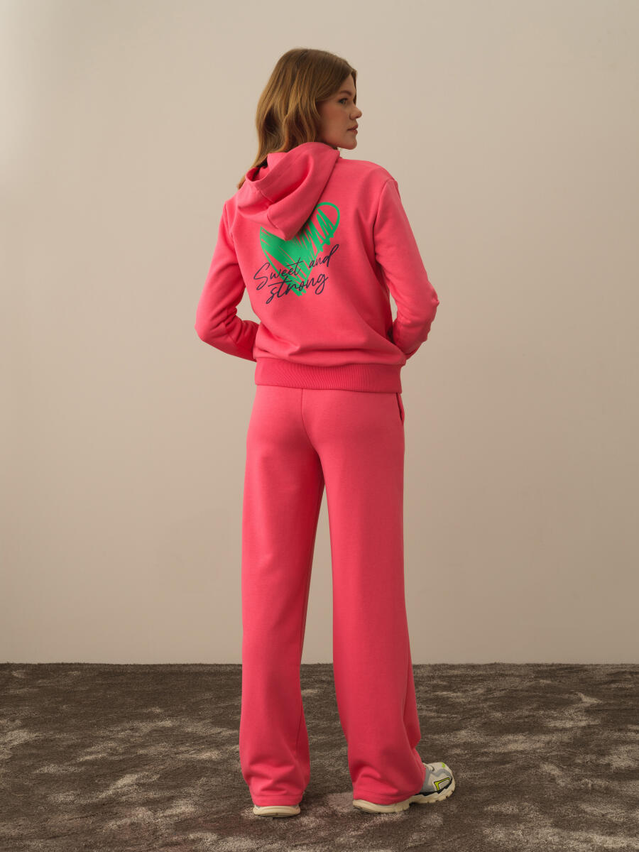 Pembe Pamuk Dokulu Oversize Sweatmont - 5