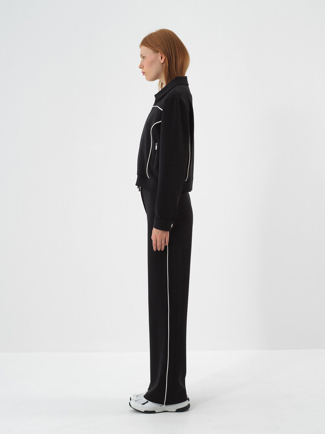 Siyah Modal Dokulu Regular Fit Sweatmont - Xint