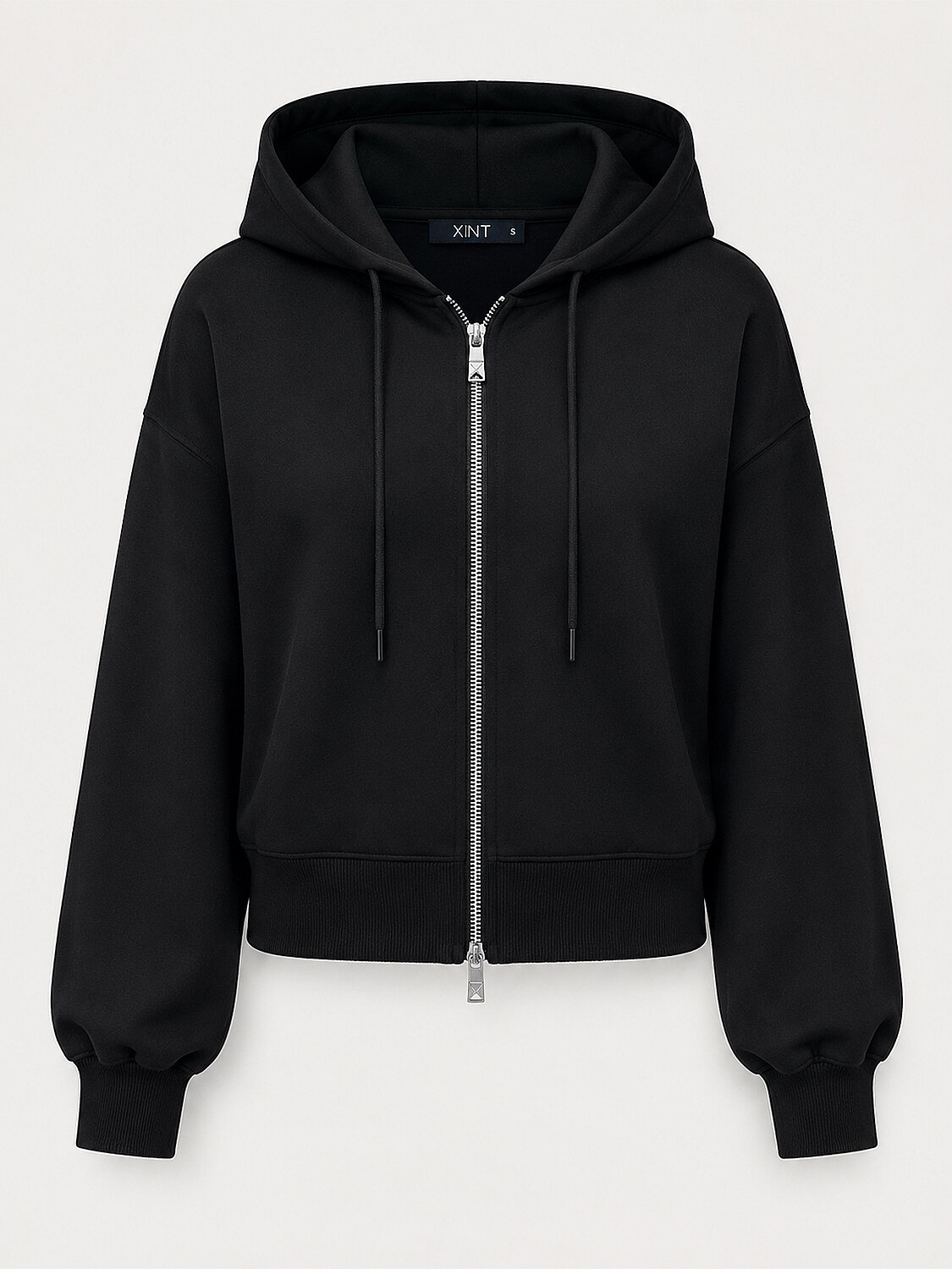 Siyah Pamuk Dokulu Oversize Sweatmont - 5