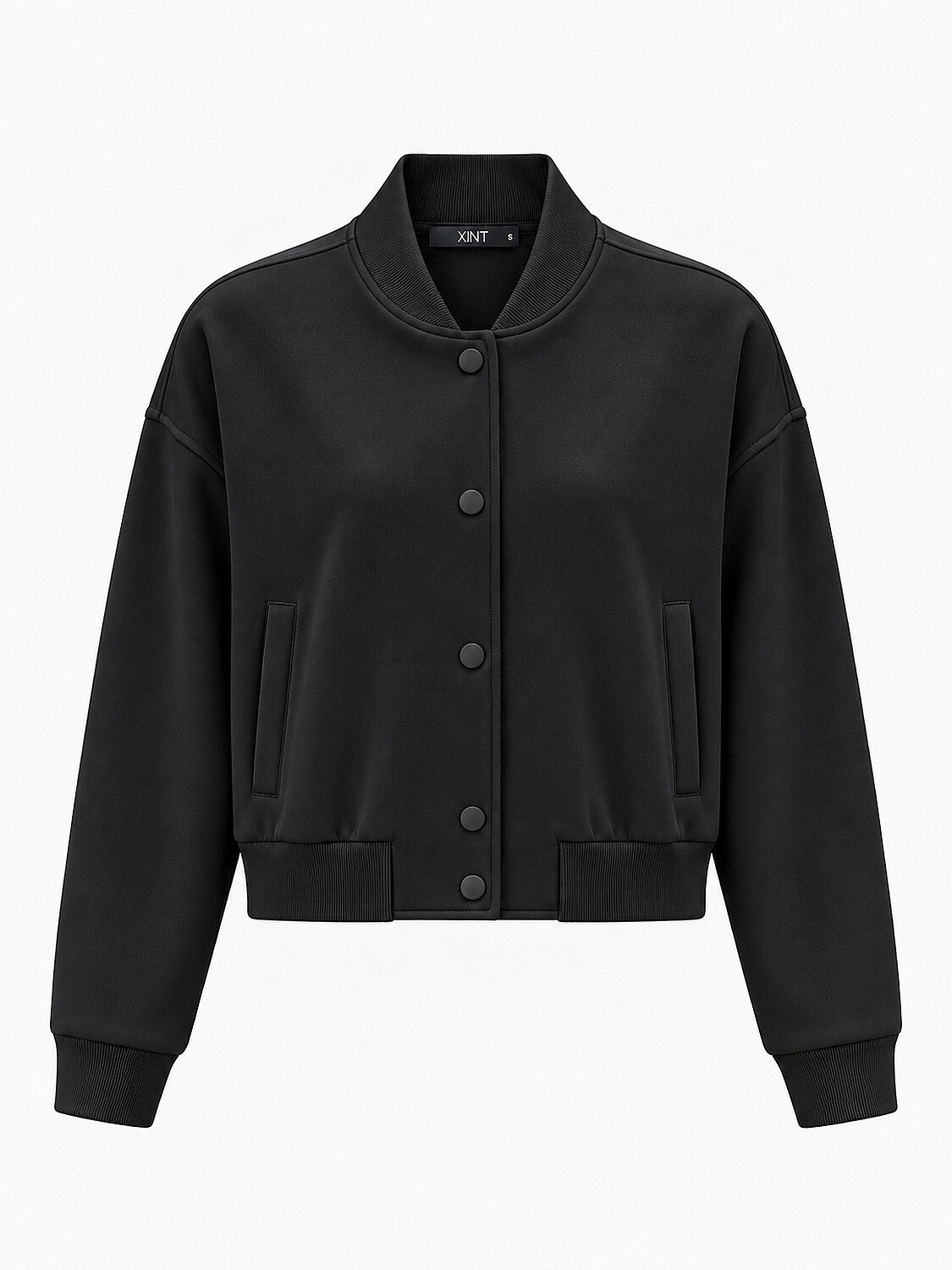 Siyah Pamuk Dokulu Oversize Sweatmont - 5