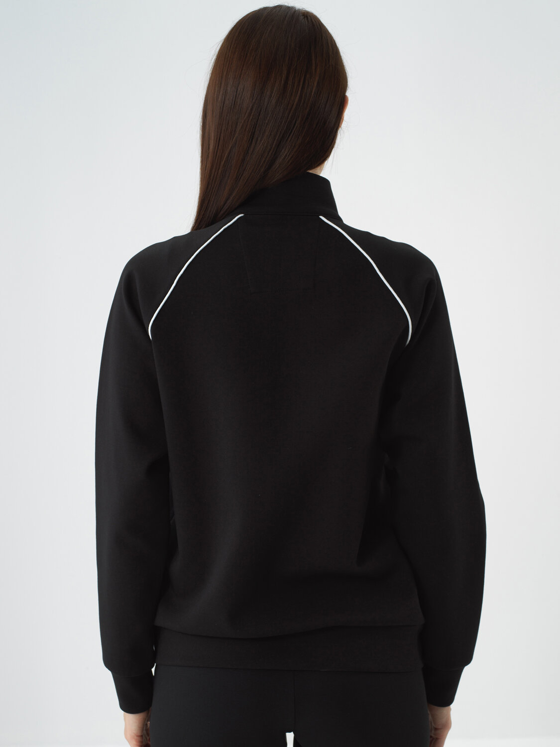 Siyah Pamuk Dokulu Regular Fit Sweatmont - 4