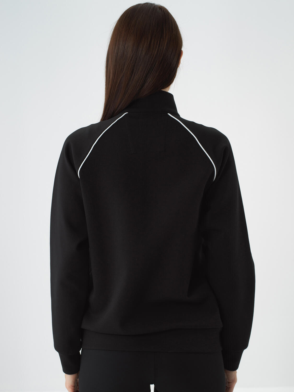 Siyah Pamuk Dokulu Regular Fit Sweatmont - 4