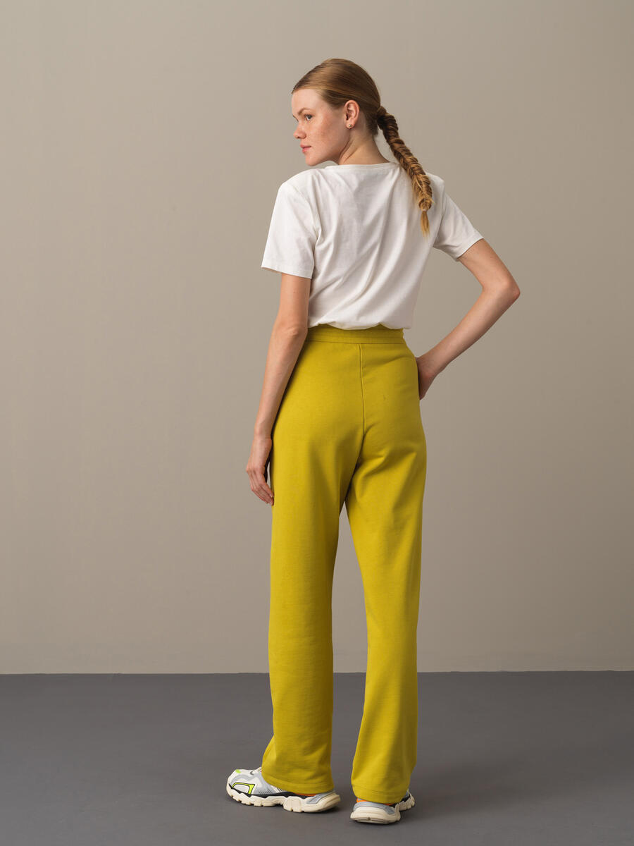 Sarı Oversize Pamuk Sweat Pantolon - 5