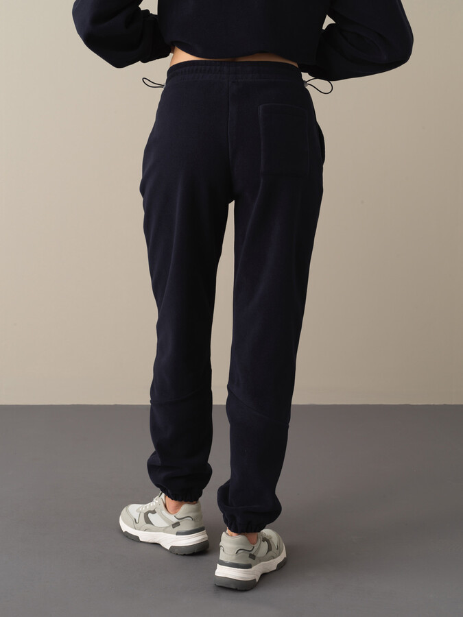 Lacivert Pamuk Dokulu Polar Sweat Pantolon - Xint