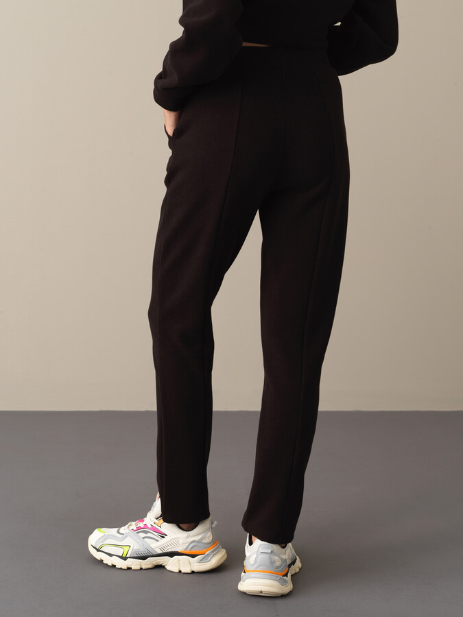 Siyah Regular Fit Pamuklu Sweat Pantolon - 3
