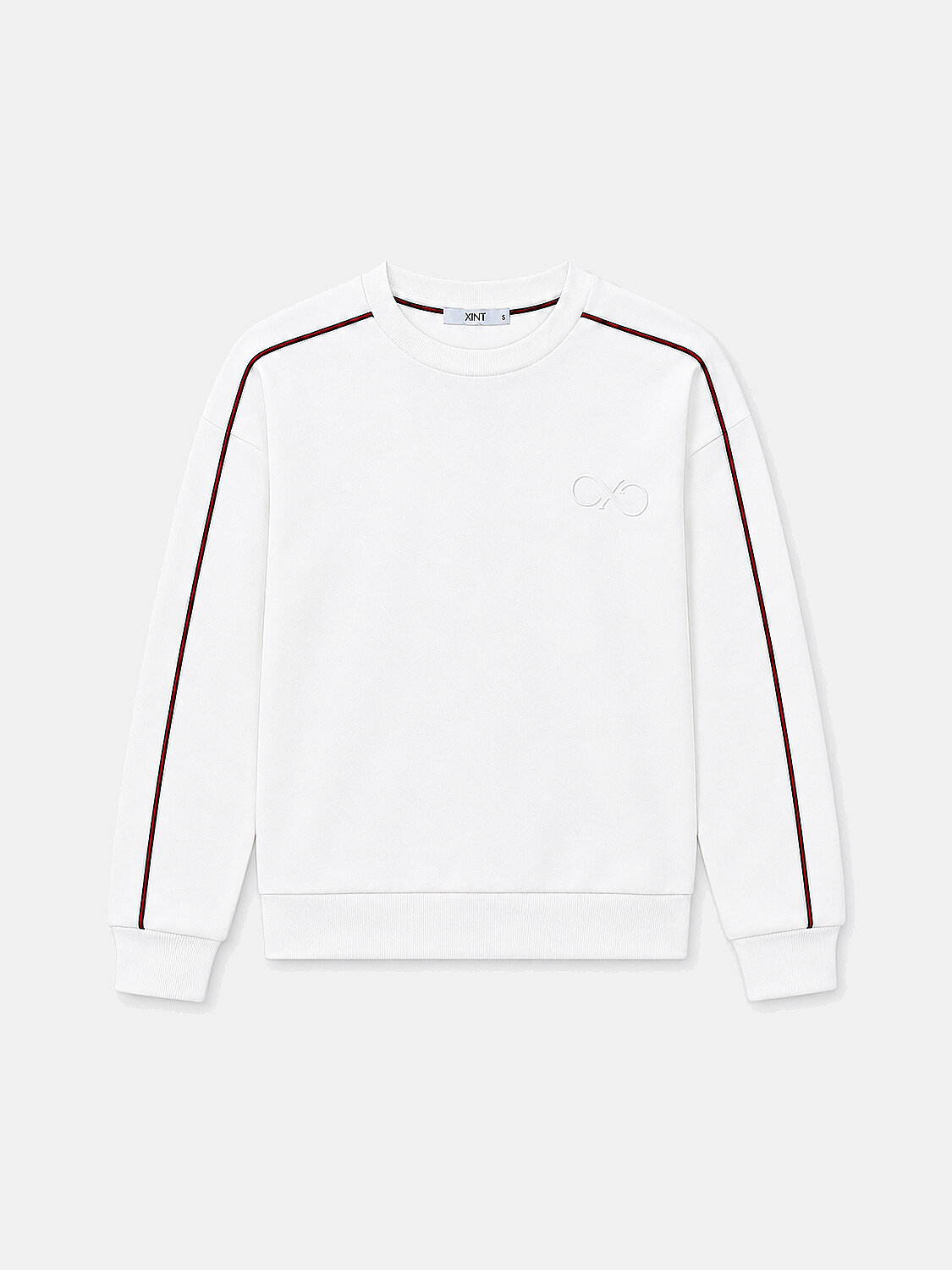 Ekru Pamuk Dokulu Oversize Sweatshirt - 1