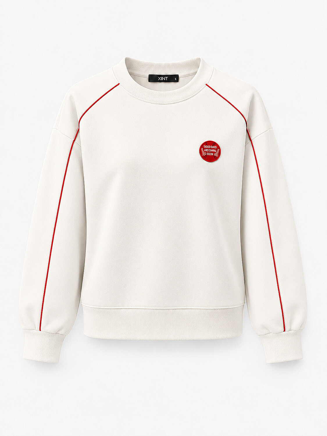 Ekru Pamuk Dokulu Regular Fit Sweatshirt - 5