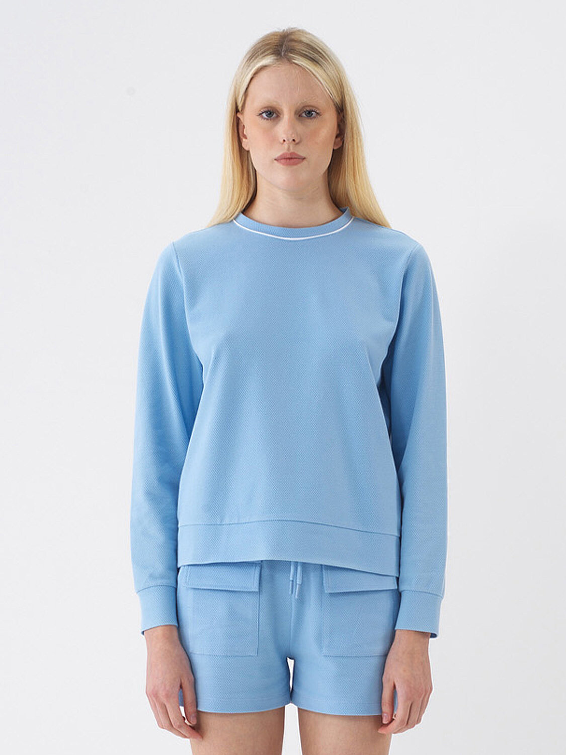 Mavi Pamuk Dokulu Regular Fit Sweatshirt