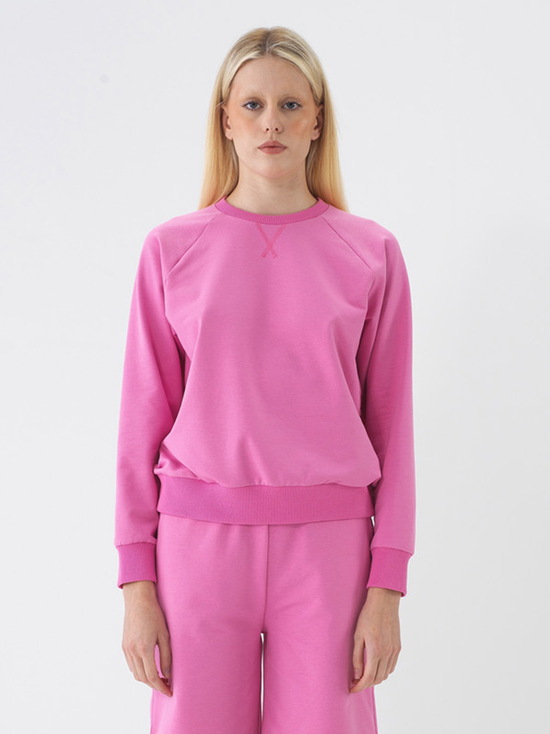 Pembe Pamuk Dokulu Regular Fit Sweatshirt