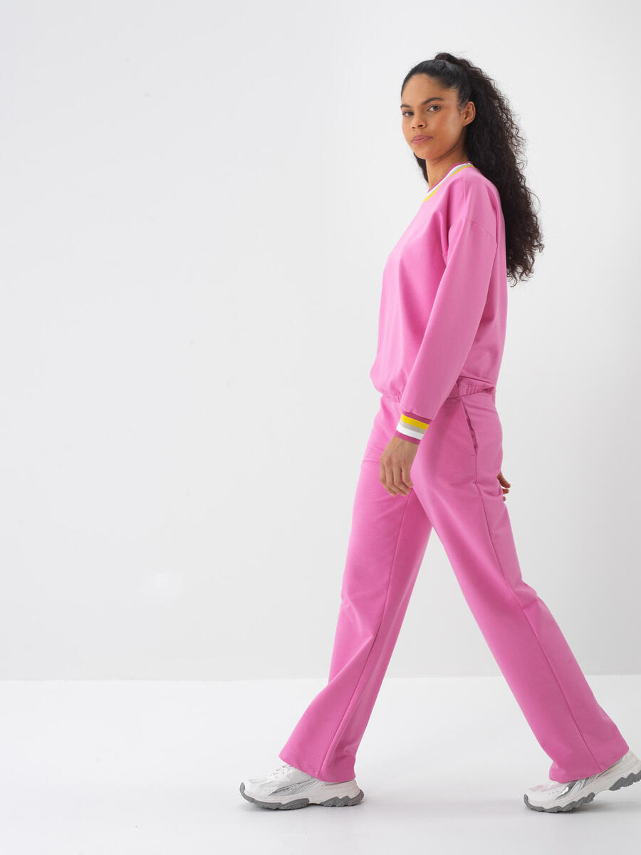 Pembe Pamuk Dokulu Regular Fit Sweatshirt - 3