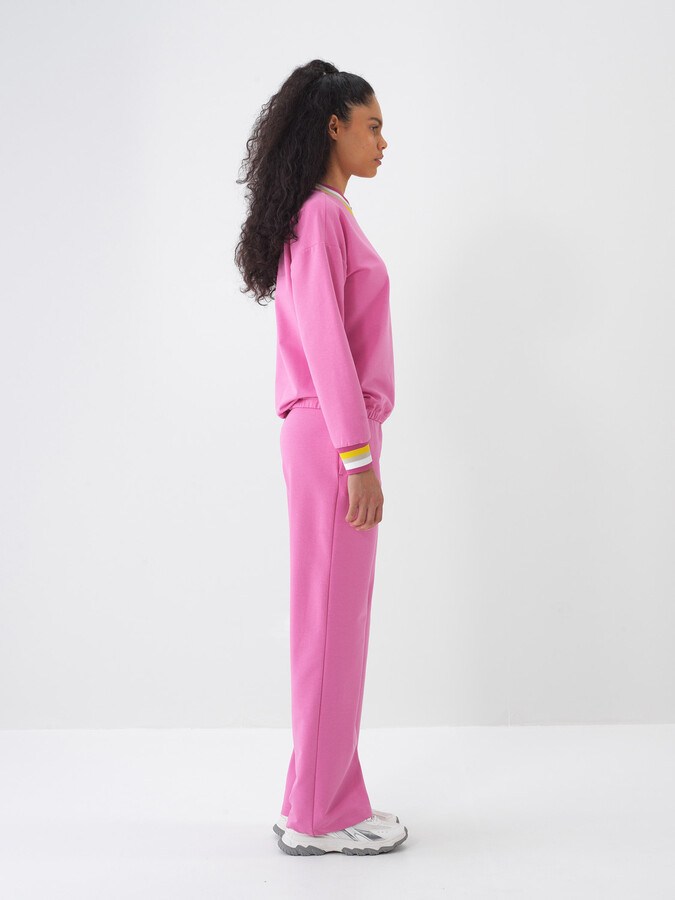 Pembe Pamuk Dokulu Regular Fit Sweatshirt - 4