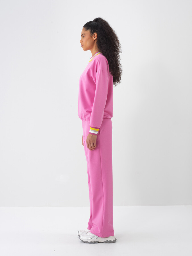Pembe Pamuk Dokulu Regular Fit Sweatshirt - 5