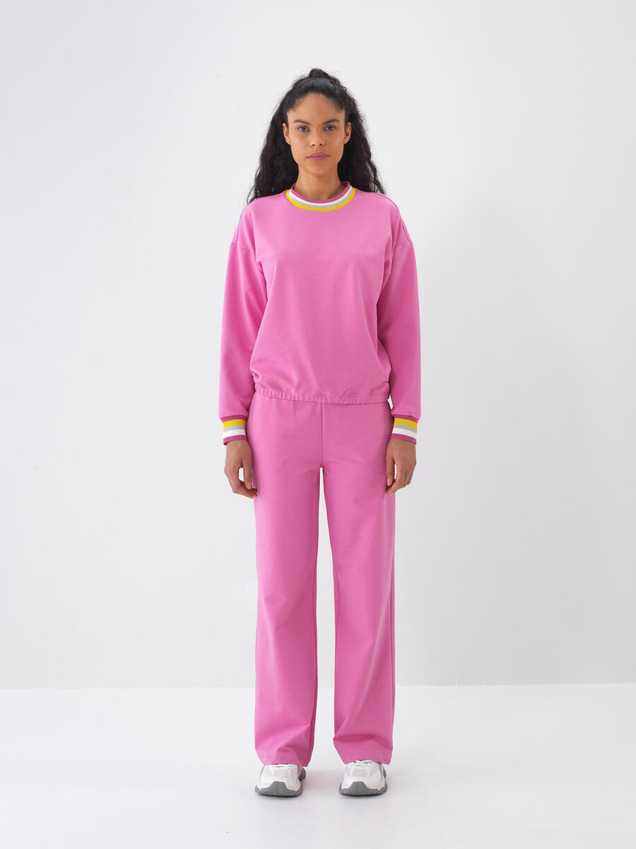 Pembe Pamuk Dokulu Regular Fit Sweatshirt - 2
