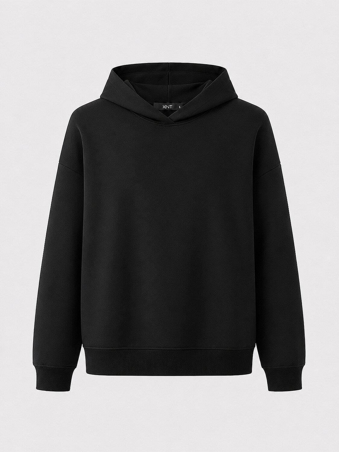Siyah Pamuk Dokulu Oversize Sweatshirt - 5