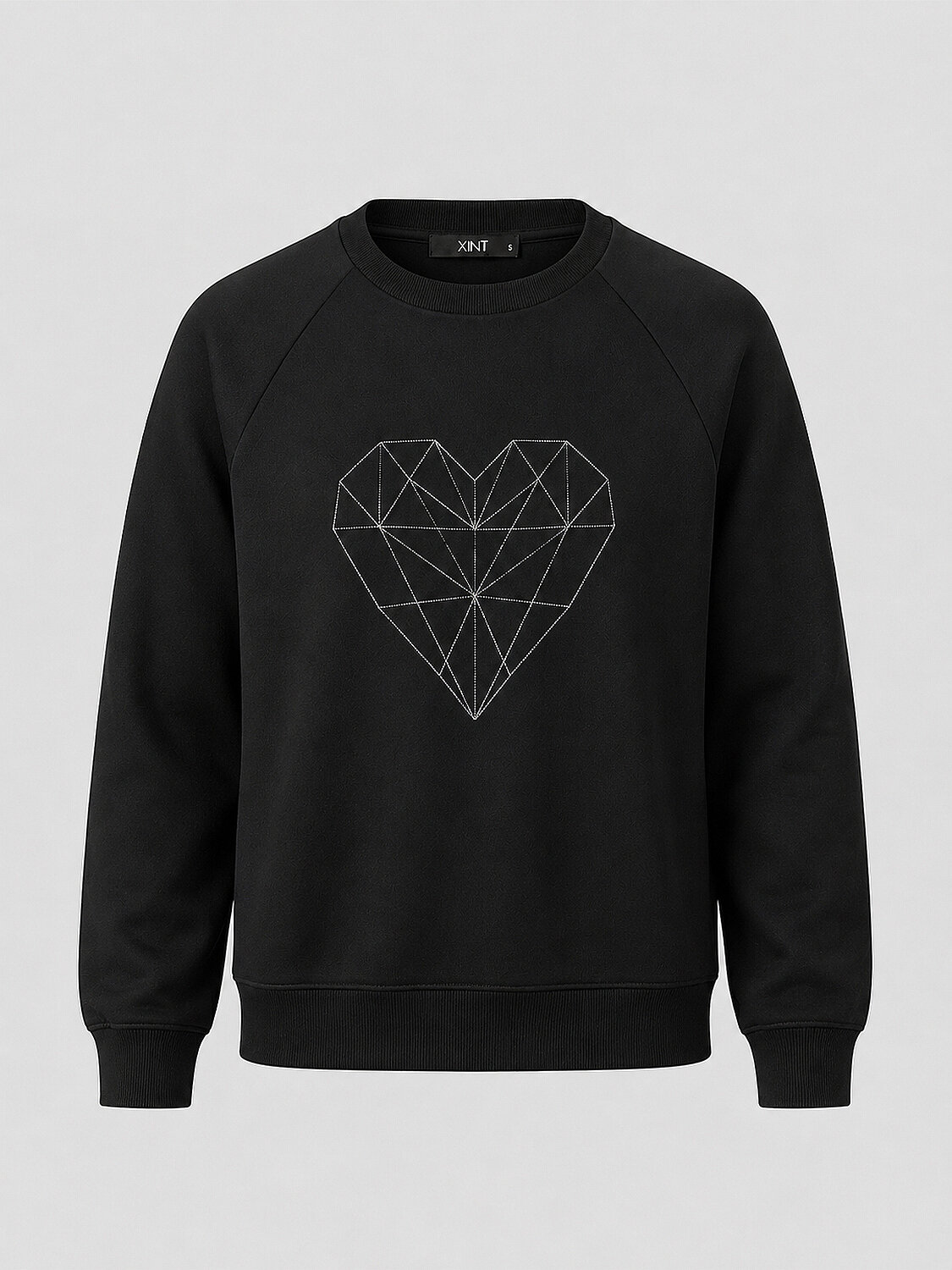 Siyah Pamuk Dokulu Regular Fit Sweatshirt - 5