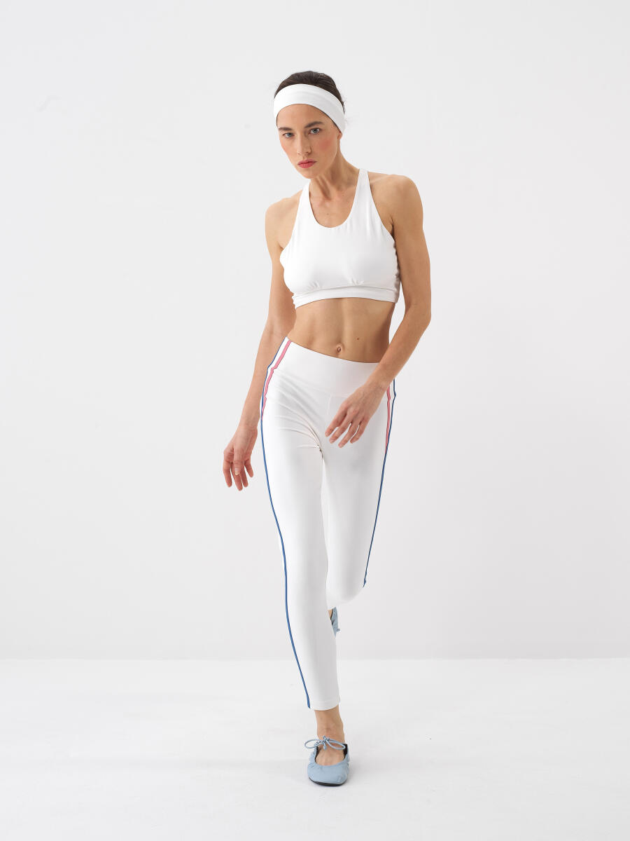 Beyaz Slim Fit Tayt - 2