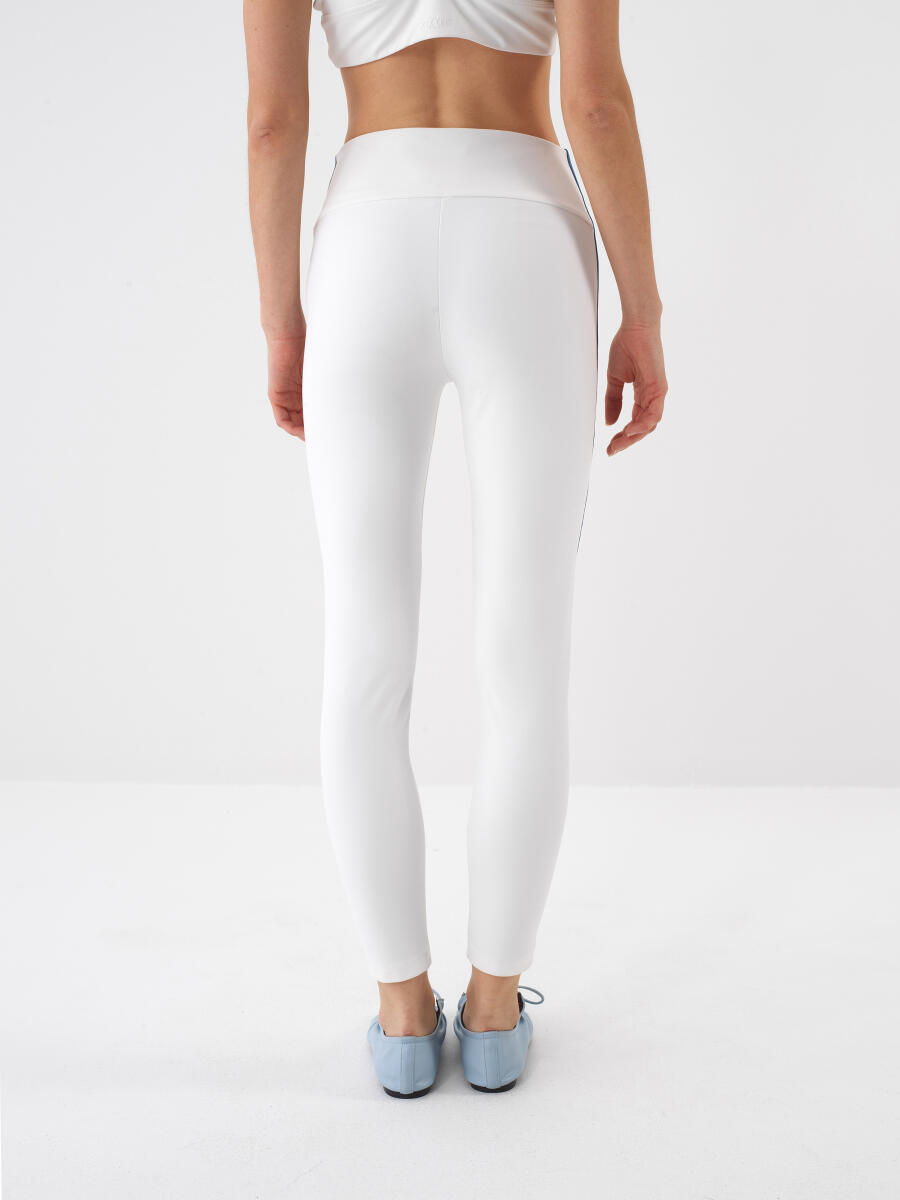 Beyaz Slim Fit Tayt - 5