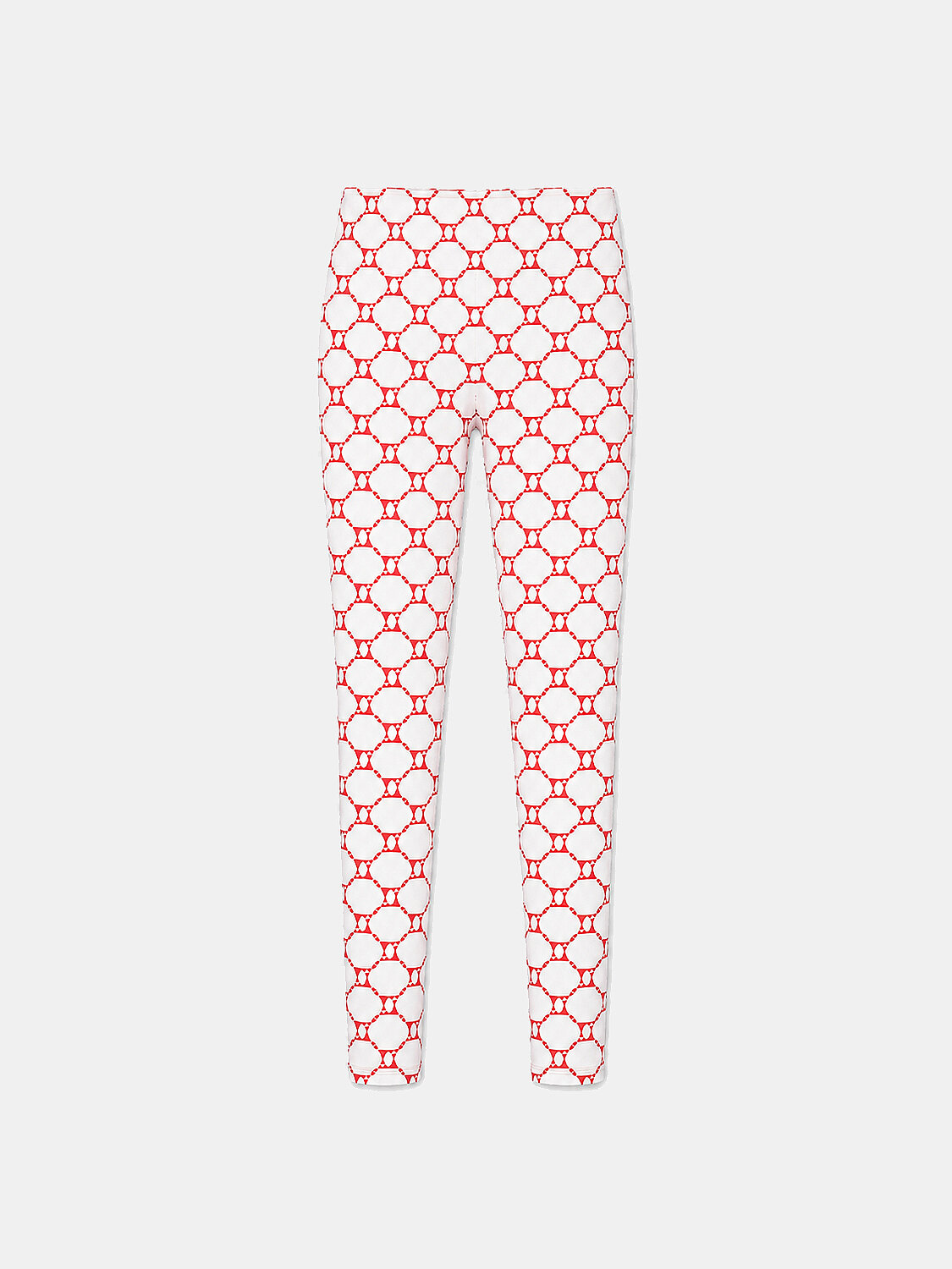 Ekru Esnek Dokulu Slim Fit Tayt