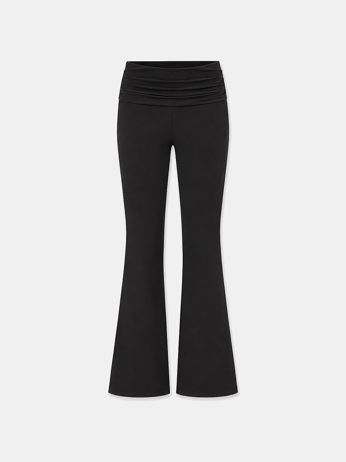 Siyah Esnek Dokulu Slim Fit Tayt