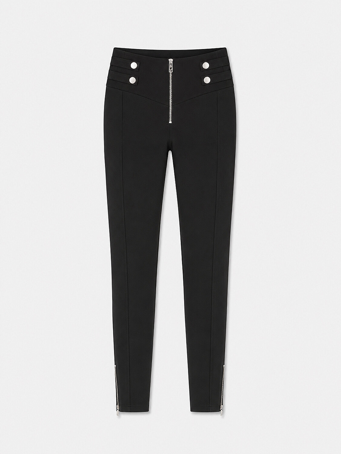 Siyah Pamuk Dokulu Slim Fit Tayt - 5