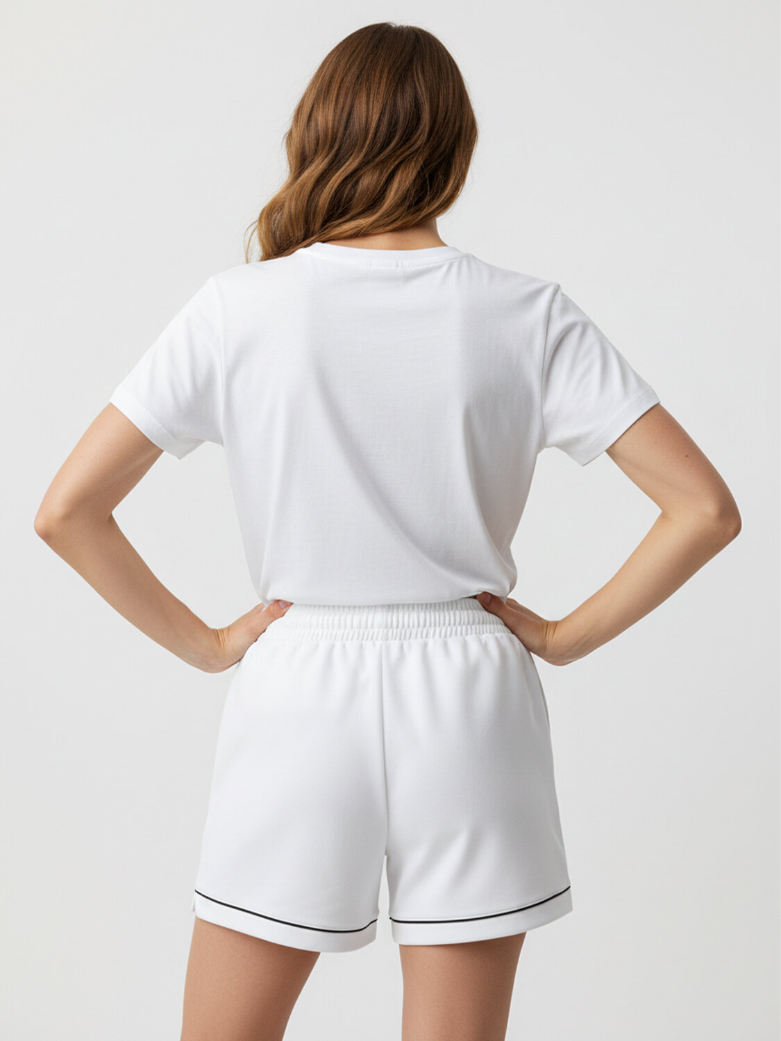 Beyaz Pamuk Dokulu Regular Fit Tişört - 3