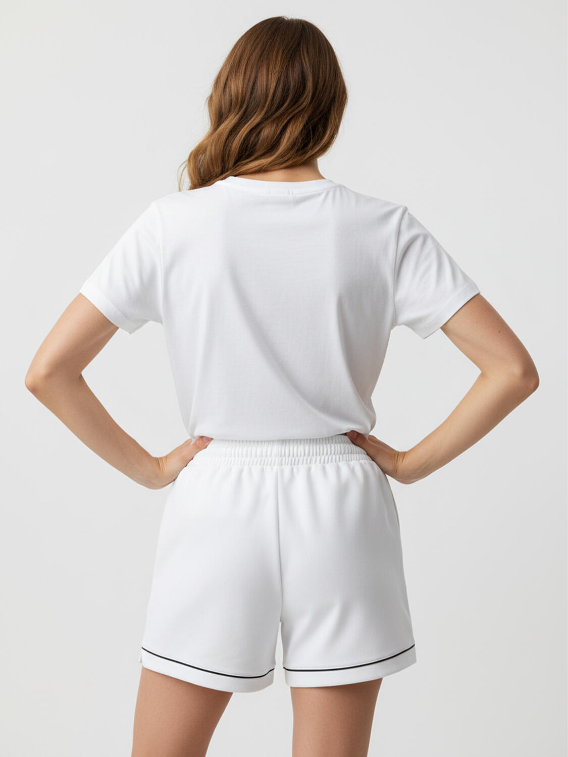 Beyaz Pamuk Dokulu Regular Fit Tişört - 3