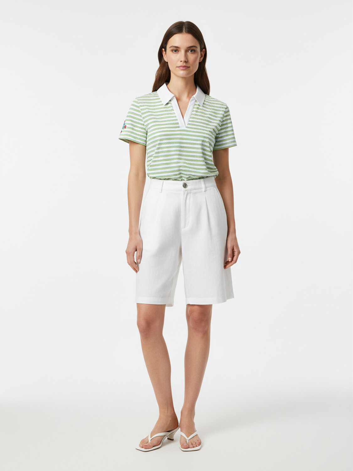 Beyaz Pamuk Dokulu Regular Fit Tişört (1)