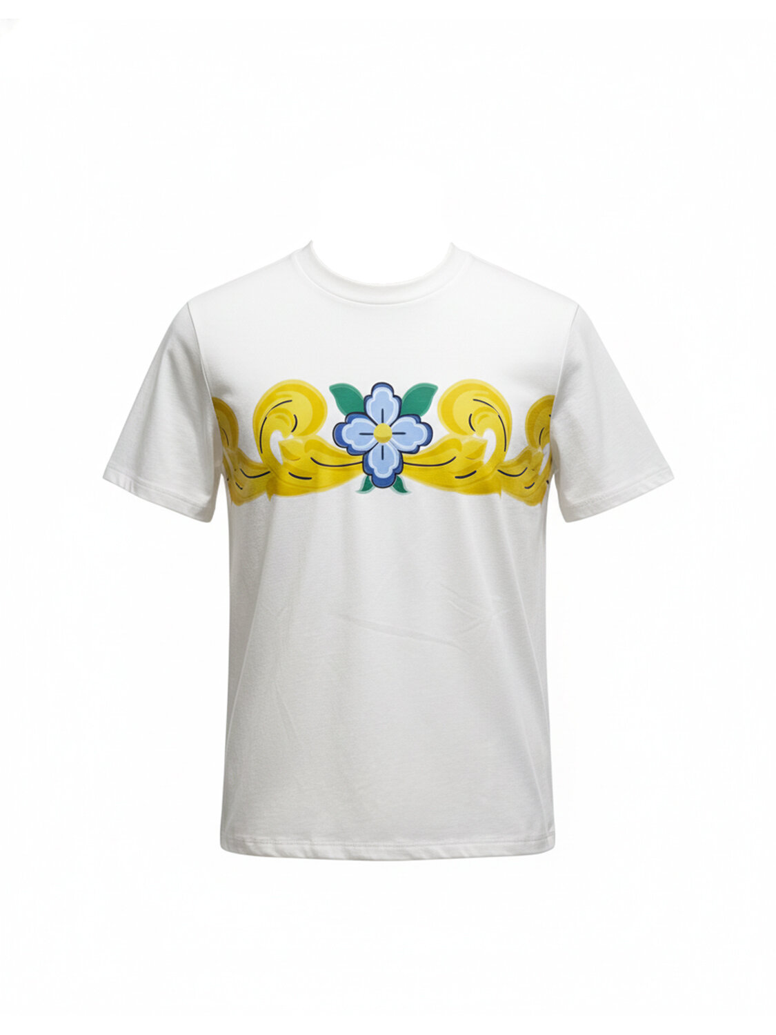 Beyaz Pamuk Dokulu Regular Fit Tişört - 4