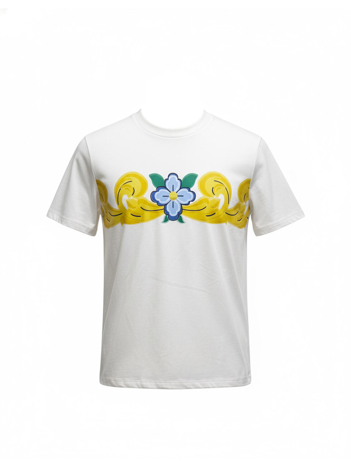 Beyaz Pamuk Dokulu Regular Fit Tişört - 4