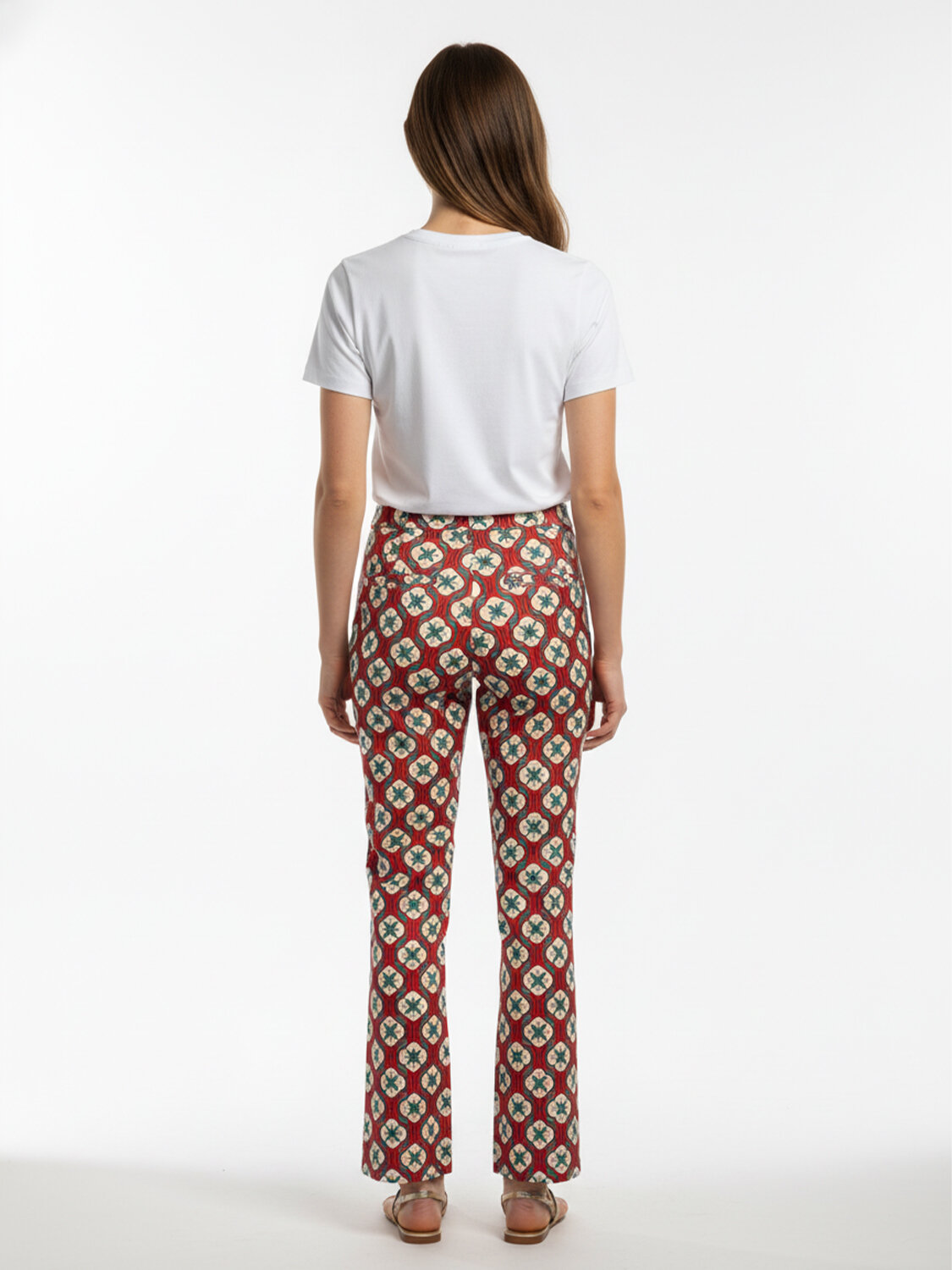 Beyaz Pamuk Dokulu Regular Fit Tişört - 4