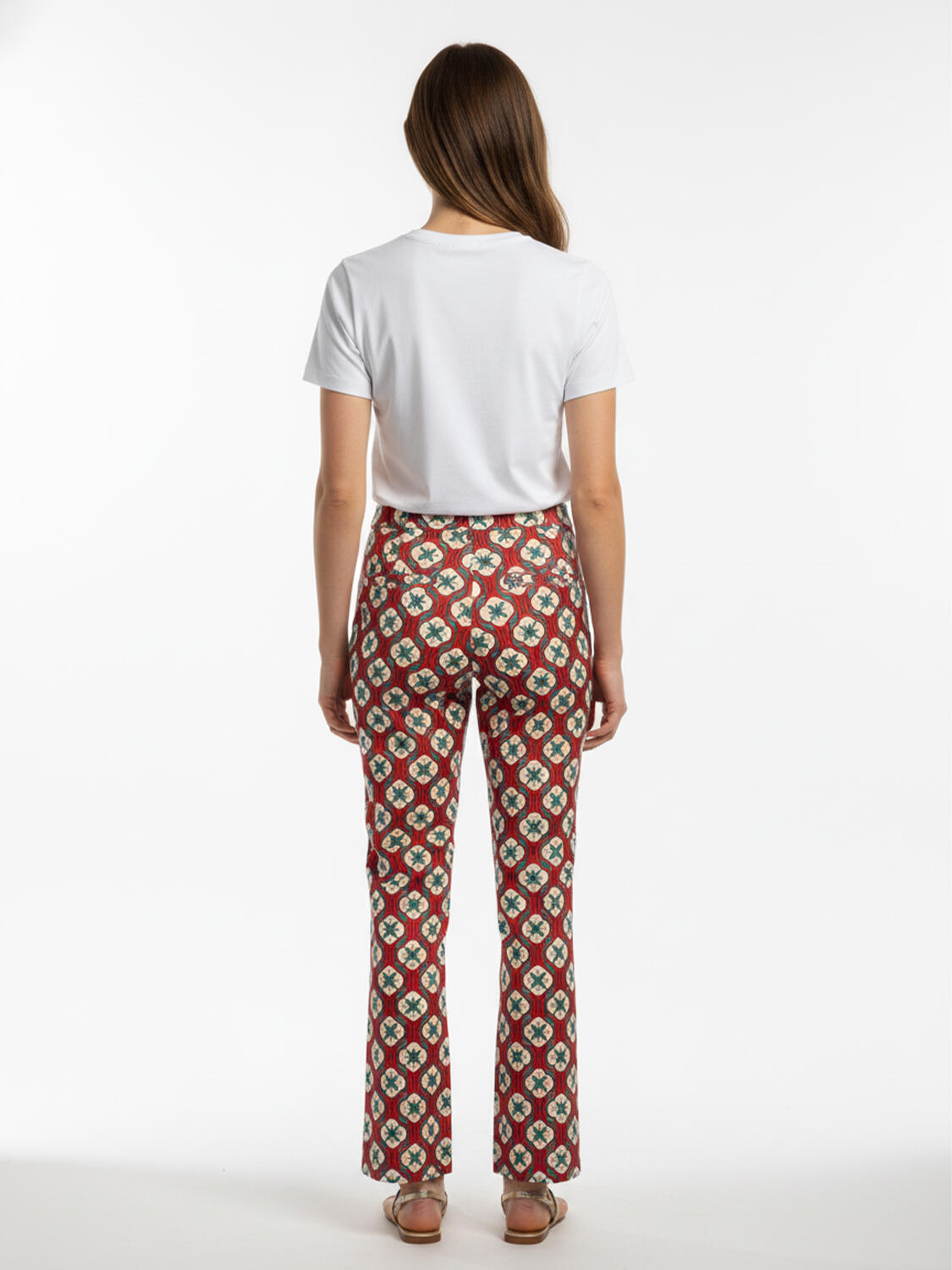 Beyaz Pamuk Dokulu Regular Fit Tişört - 4