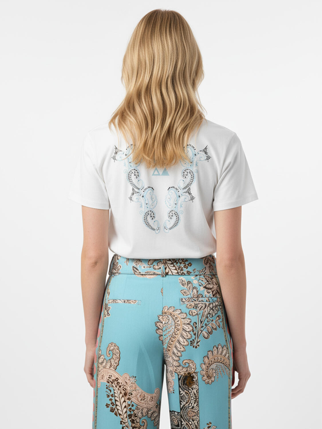 Beyaz Pamuk Dokulu Regular Fit Tişört - 3