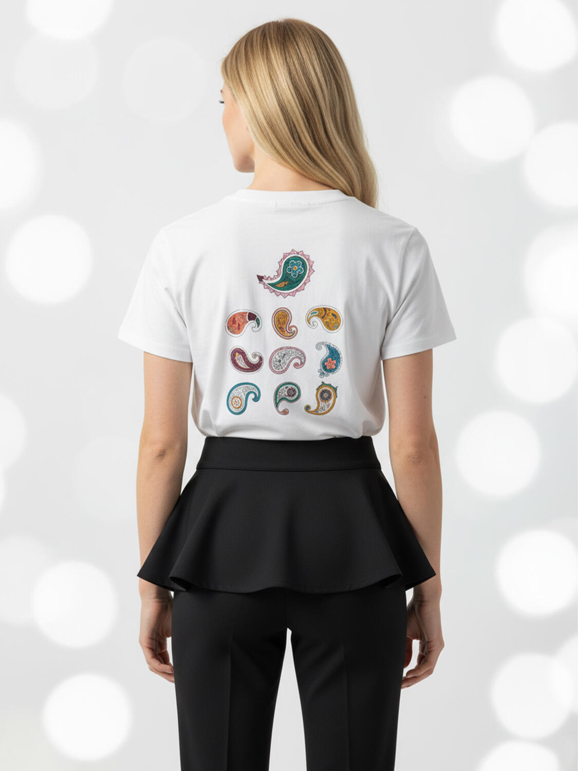 Beyaz Pamuk Dokulu Regular Fit Tişört - 3