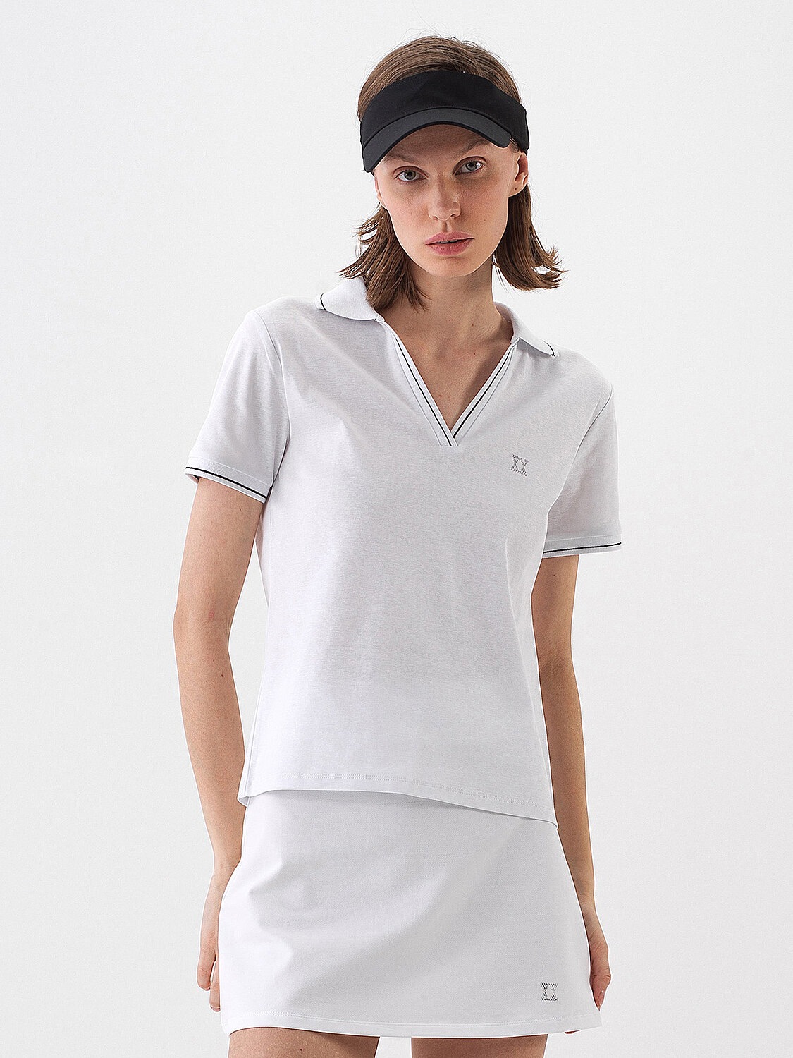 Beyaz Pamuk Dokulu Regular Fit Tişört