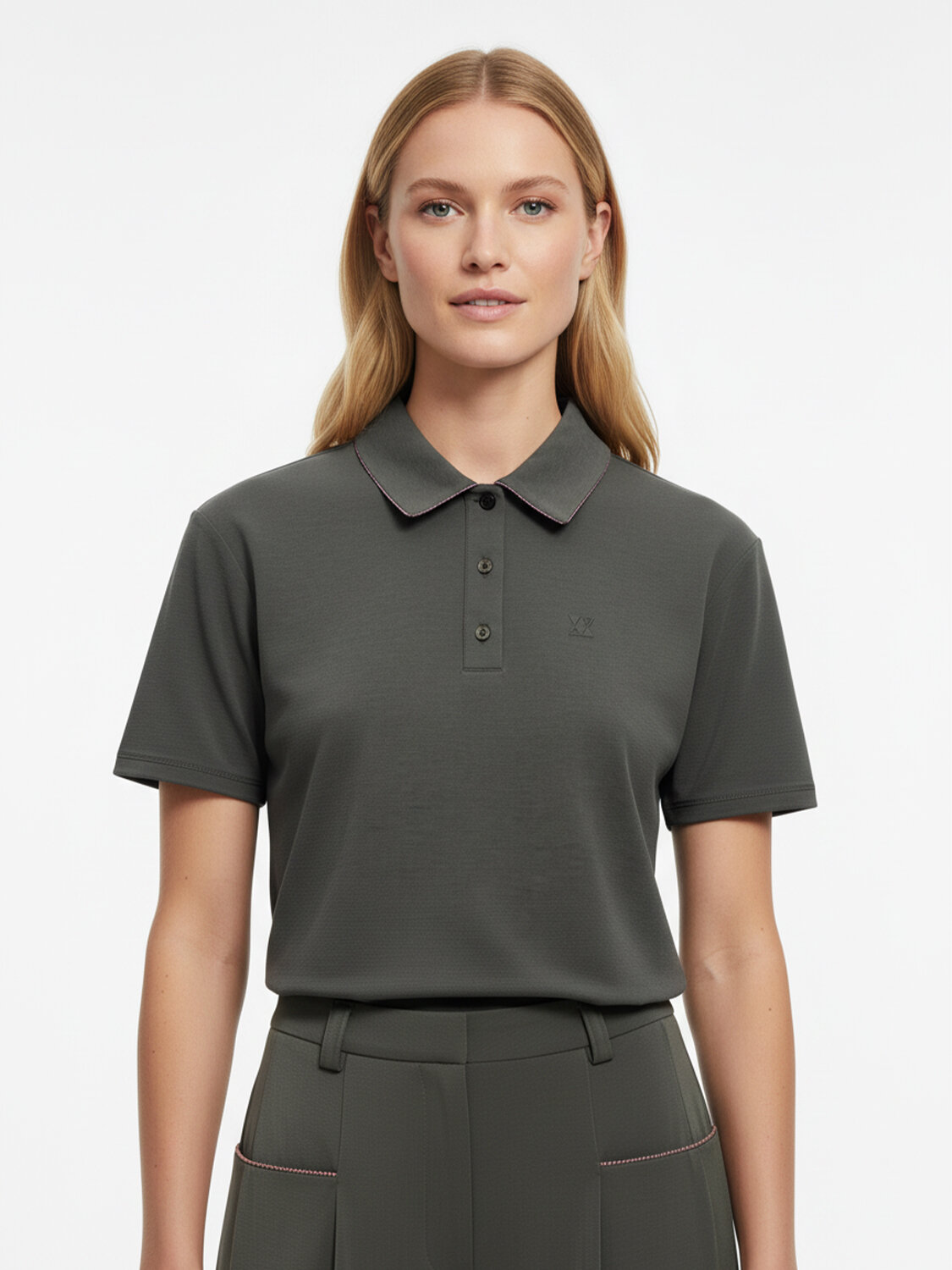 Haki Doğal Akışlı Oversize Tişört - 1