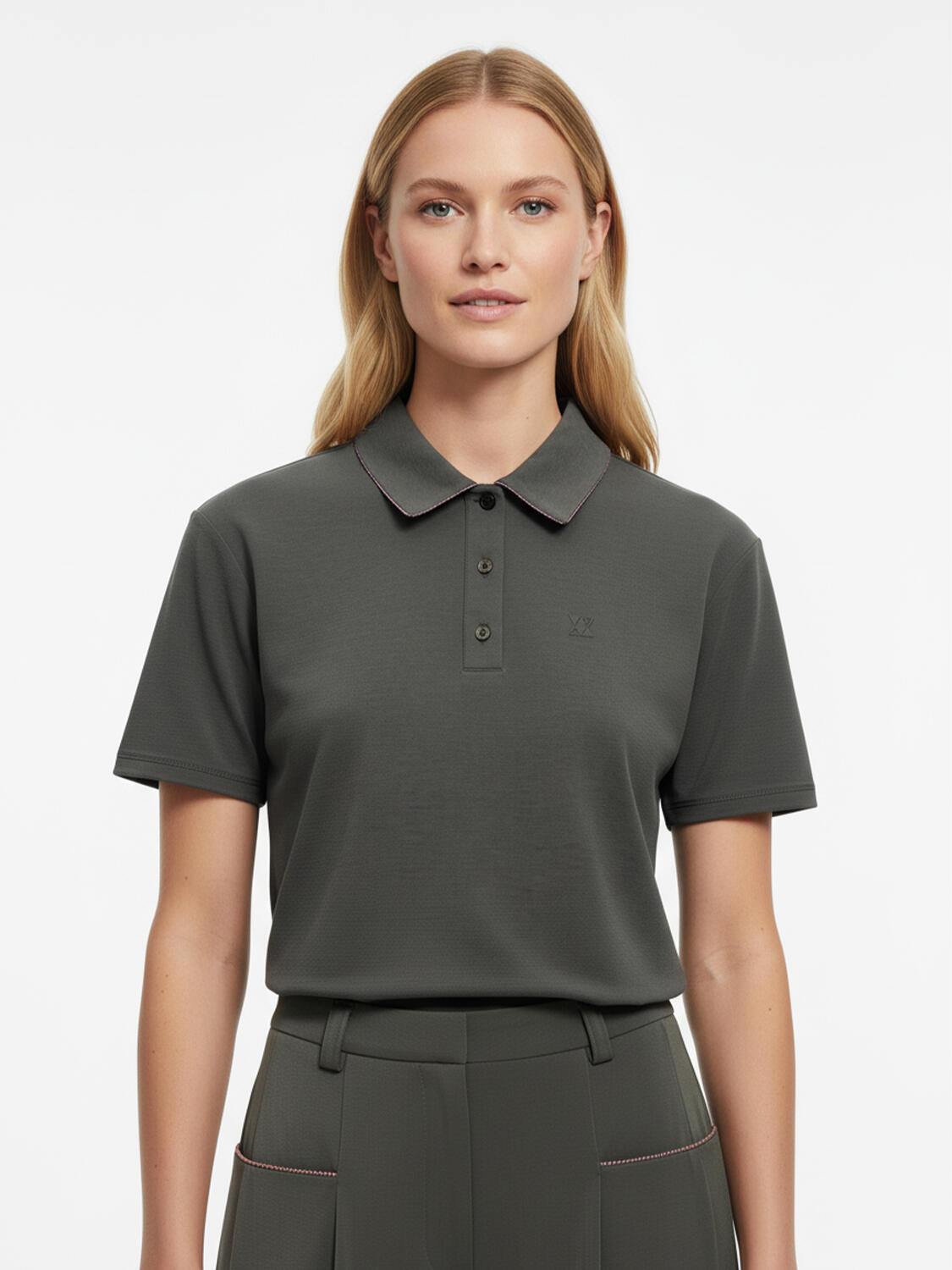 Haki Doğal Akışlı Oversize Tişört - 1