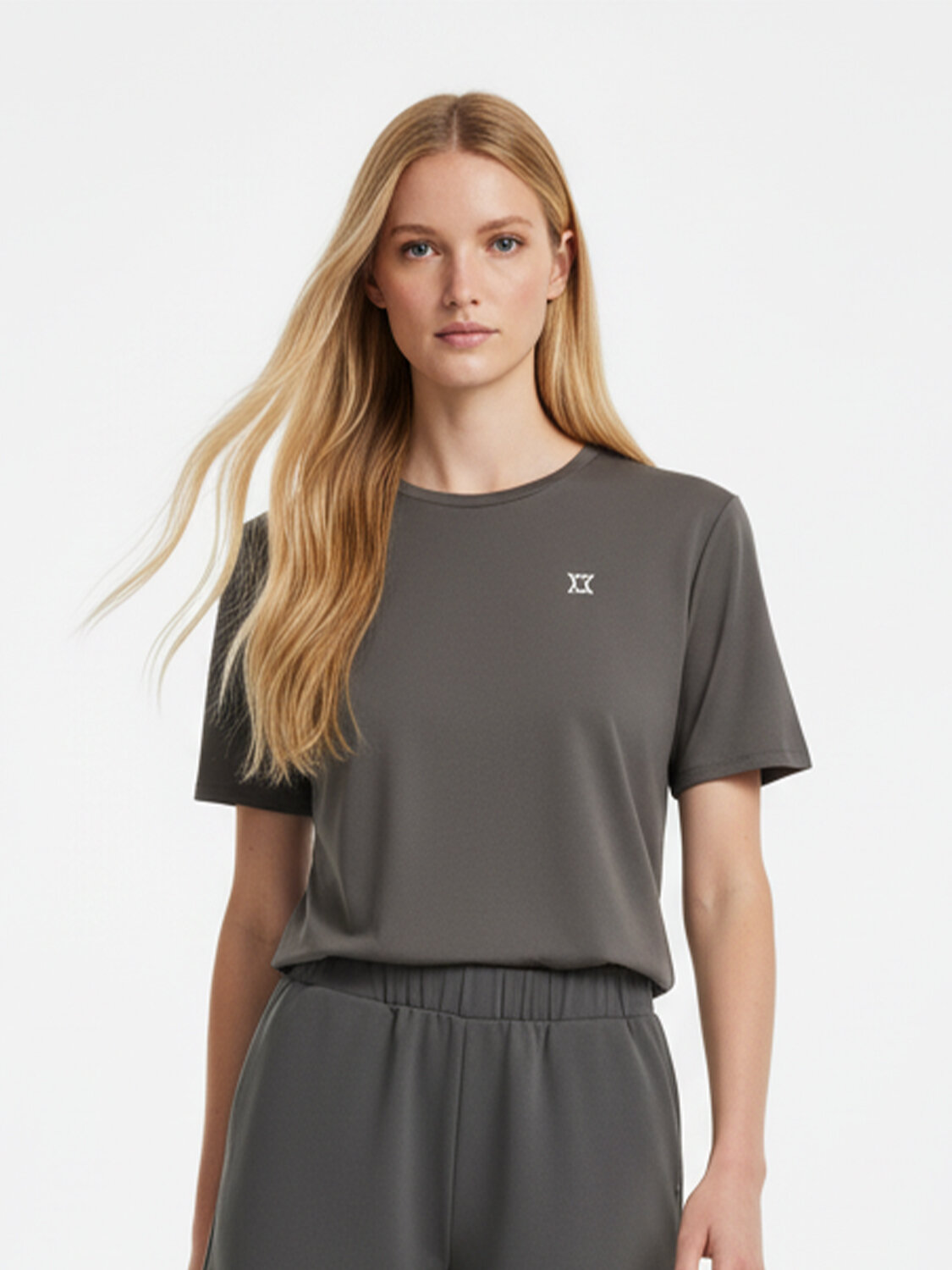 Haki Pamuk Dokulu Oversize Tişört